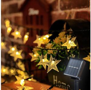 Instalație LED solară decorativă Brilagi STARS 50xLED/8 funcții 7m IP65 alb cald