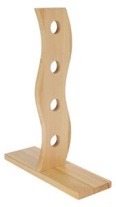 Suport pentru 4 sticle de vin, lemn de pin, 30x10x40 cm, Excellent Houseware
