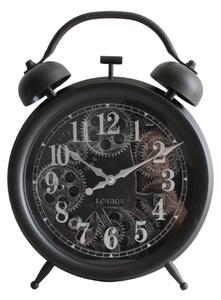 Ceas de Masă cu Mecanism Decorativ Movement, Vintage Industrial, 40x30 cm – Negru Mat