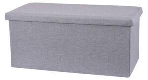 Taburet cu spațiu de depozitare, Storage Solutions, 76x40x38 cm – Gri