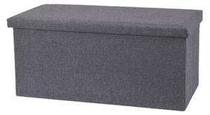 Taburet cu spațiu de depozitare, Storage Solutions, 76x40x38 cm – Gri inchis