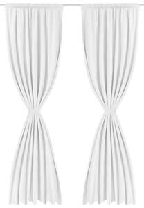 Draperii opace, 2 buc., strat dublu, 140 x 245 cm, alb