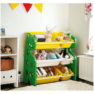 Organizator pentru jucarii, dulap depozitare pentru copii, model dinozaur, JollyMag, PO17