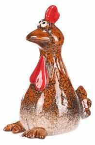 Decor de grădină pentru gard Hen, 8 x 8 x 16 cm ,ceramică, 16 cm