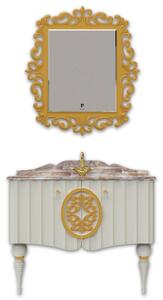 Set mobilier baie Pierre Cardin Moma, 3 piese, 106 cm, alb