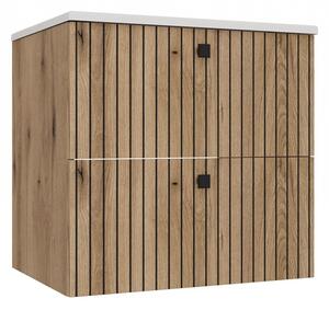 Dulap sub lavoar Terca 1 60 (stejar evoke) (cu lavoar). Promo -18%. 1133036
