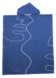 Poncho WAVE LINE bleu marine 80 x 145 cm Dimensiune: 80 x 145 cm