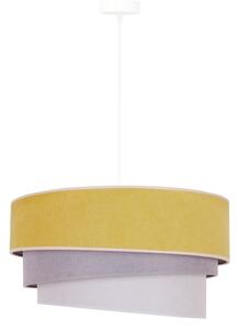 Lustră pe cablu Duolla TRIO 1xE27/15W/230V d. 45 cm galben/gri/alb