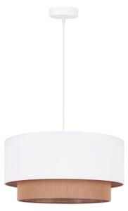Lustră pe cablu Duolla BOHO 1xE27/15W/230V d. 45 cm alb/maro