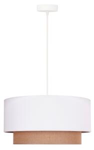 Lustră pe cablu Duolla BOHO 1xE27/15W/230V d. 45 cm alb/maro