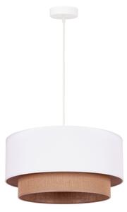 Lustră pe cablu Duolla BOHO 1xE27/15W/230V d. 45 cm alb/maro
