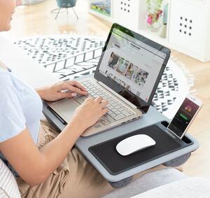 Masuta pentru laptop portabila cu perna, mouse pad si suport telefon