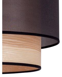 Lustră pe cablu WOOD Duolla BOHO 1xE27/15W/230V d. 45 cm negru/bej