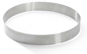 Inel de tort perforat cadru rotund De Buyer 3098.09, 24,5 cm, oțel inoxidabil