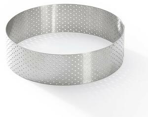 Inel de tort perforat rotund De Buyer 3098.05, 12,5 cm, oțel inoxidabil