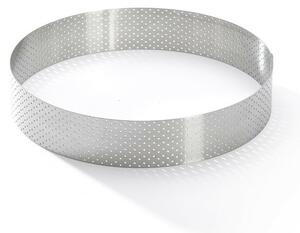 Inel rotund perforat pentru tort De Buyer 3098.07 18,5 cm, oțel inoxidabil