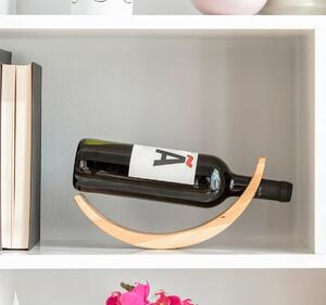 Suport din lemn pentru sticle de vin cu efect de plutire
