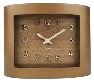 Karlsson 5961DW ceas de masă de design 22 x 17 cm, maro