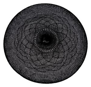 Suport de farfurie Mandala negru, 38 cm