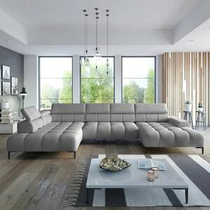Coltar extensibil modern CALDO XL, sezlong dreapta, stofa catifelata g