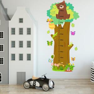 PIPPER. Autocolant de perete "Contor pentru copii - copac cu animale”