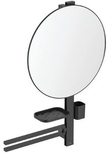 Set accesorii baie pentru lavoar Ideal Standard Alu+ negru mat 80 cm, oglinda fixa Negru mat