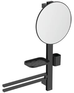Set accesorii baie pentru lavoar Ideal Standard Alu+ negru mat 70 cm, oglinda fixa Negru mat