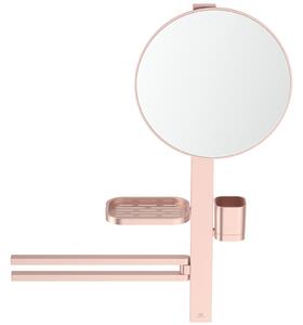 Set accesorii baie pentru lavoar Ideal Standard Alu+ rose mat 70 cm, oglinda fixa Rose mat