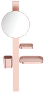 Set accesorii baie pentru lavoar Ideal Standard Alu+ rose mat 70 cm, oglinda mobila Rose mat