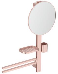 Set accesorii baie pentru lavoar Ideal Standard Alu+ rose mat 70 cm, oglinda fixa Rose mat
