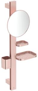 Set accesorii baie pentru lavoar Ideal Standard Alu+ rose mat 70 cm, oglinda mobila Rose mat