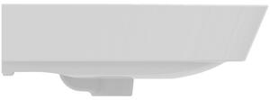 Lavoar suspendat alb 60 cm, asimetric, orificiu baterie si preaplin, Ideal Standard Connect Air