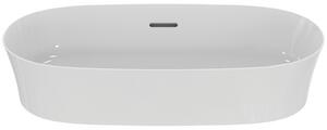 Lavoar pe blat alb lucios 60 cm, oval, cu preaplin, Ideal Standard Ipalyss
