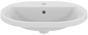 Lavoar incastrat alb 62 cm, oval, orificiu baterie si preaplin Ideal Standard Connect