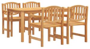 Set masă pentru grădină, lemn masiv de tec, 5 piese