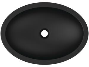 Lavoar pe blat negru mat 60 cm, oval, Ideal Standard Strada Negru mat, Ovala