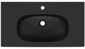 Lavoar incastrat negru mat 83 cm, dreptunghiular, Ideal Standard Tesi Negru mat, 825x450 mm