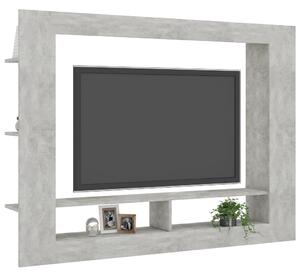 Comodă TV, gri beton, 152x22x113 cm, PAL