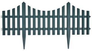 Gard despărțitor de peluză, 17 buc., verde, 10 m
