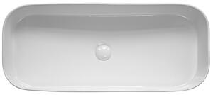 Lavoar pe blat alb lucios 85 cm, dreptunghiular, Fluminia Capri 850x380 mm