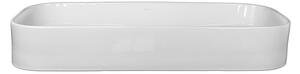 Lavoar pe blat alb lucios 85 cm, dreptunghiular, Fluminia Capri 850x380 mm