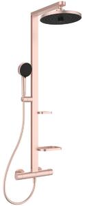 Coloană de duș Ideal Standard Ceratherm Alu+, cu baterie termostatată, rose satinat