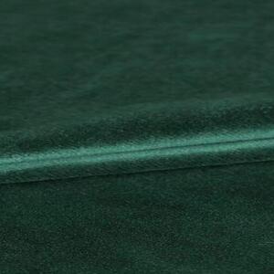 Pat boxspring PAVO 160, stofa catifelata verde inchis - Riviera 38, cu mecanism electric, saltele si topper