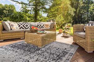 Covor Modern Sunny 310 Negru Gri, Inaltime fir 5 mm