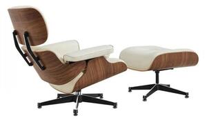 Fotoliu High-End Eames Lounge Chair cu Otoman lemn Walnut