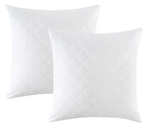 Set 2 Perne matlasate Cotton Home & Hotel, dimensiunea 70 x 70 cm, alb