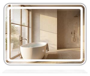 Oglindă de perete LED cu raft 80x60 cm L-8060