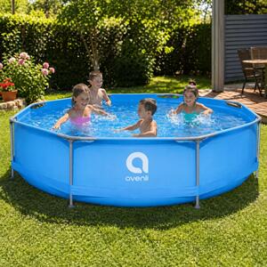 Piscina Rotunda 305x76cm Avenli Cadru Metalic