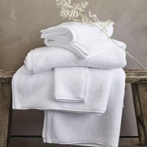 Prosop alb hotelier simplu, Bumbac 100%, dimensiunea 50x90cm, 450gr/mp