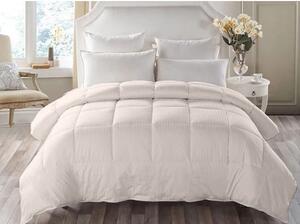 Pilota de iarna cu umplutura de lana, invelis damasc bumbac 100%, dimensiunea 180x210 cm, bej